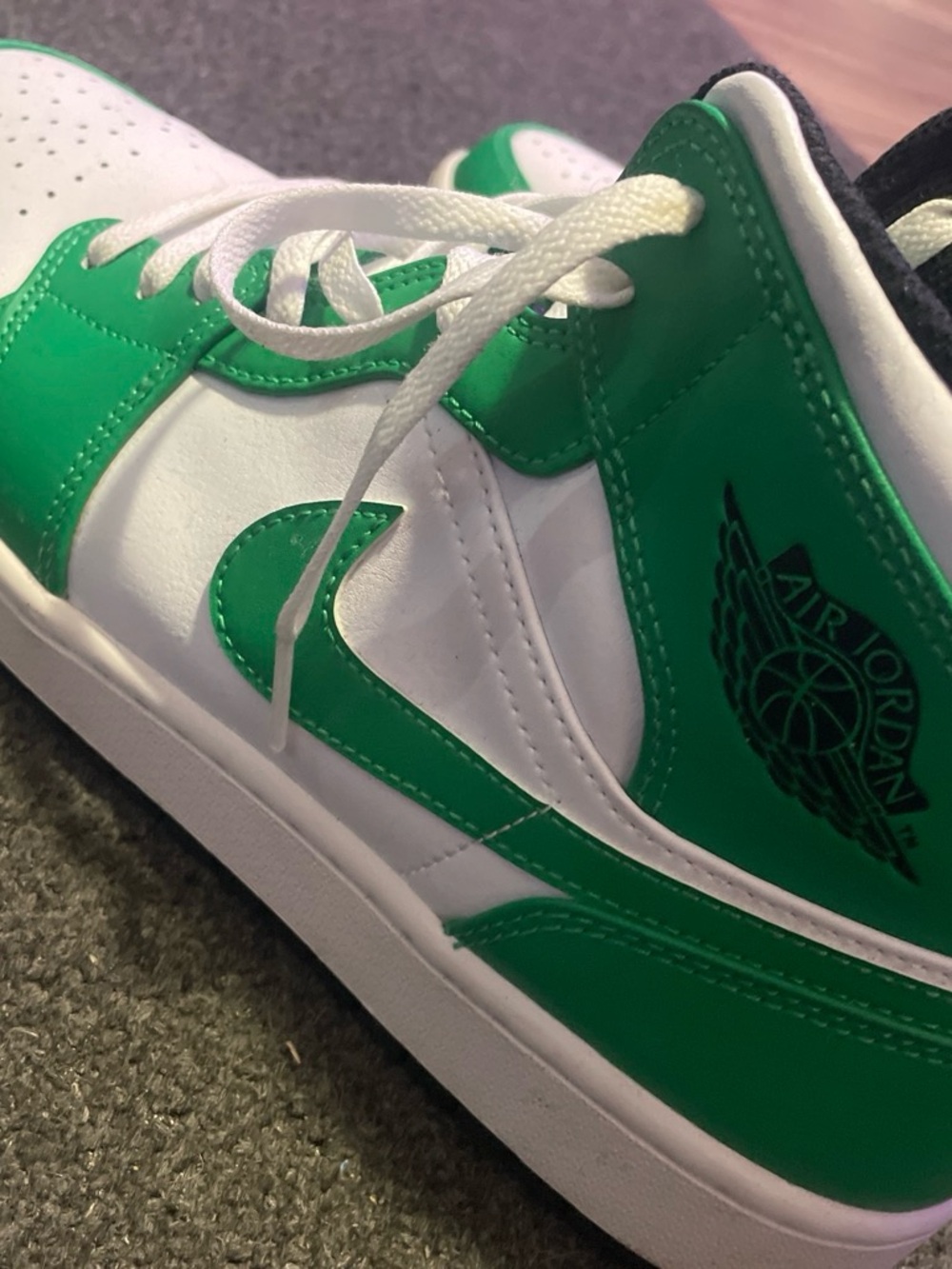 Jordan Men’s High-Top Sneakers in Green and White